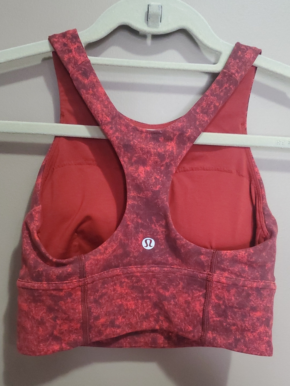 Lululemon Wunder Train Longline Bra Crunch Warm Coral Size 4 - Picture 2 of 3